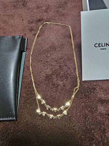 Collana CELINE doppia finitura oro ottone