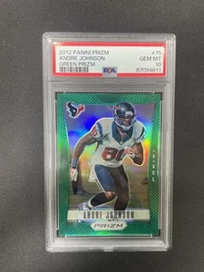Andre Johnson 2012 Panini Prizm Green Football Card #75 PSA 10 1st Year Prizm - Picture 1 of 2