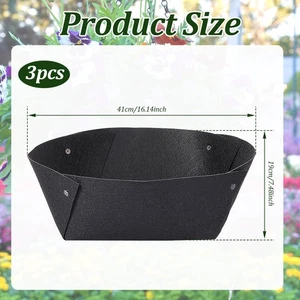 3PCS Round Nonwoven Hanging Basket Liner Flower Pot Liner Planter Insert BrzGA - Picture 1 of 11