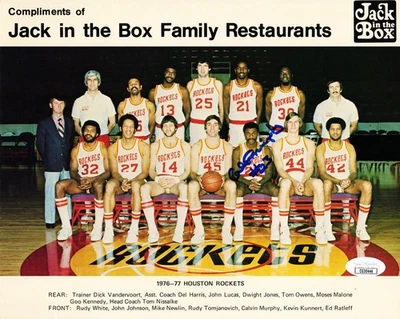 CALVIN MURPHY Signed 8x10 Houston Rockets Team Photo JSA #CG30446 - Image 1 of 4