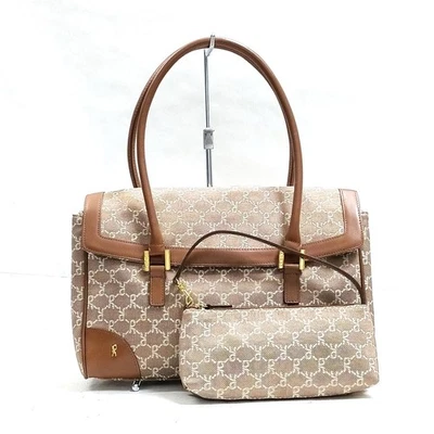 NO TARIFF Roberta di camerino 手袋棕色帆布 2724048 — 第 1/4 张图片