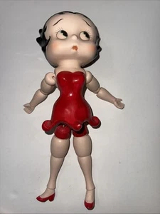 Muñeca Betty Boop 1982 articulada de porcelana/bisque vestido rojo de 11" - Imagen 1 de 18