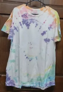 Fruit of the Loom Multicolor Tie Dye Cotton T-Shirt Size XL - Picture 1 of 3