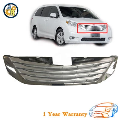 Front Grille For 2011-2014 Toyota Sienna Mini Passenger Van TO1200333 - Imagem 1 de 4