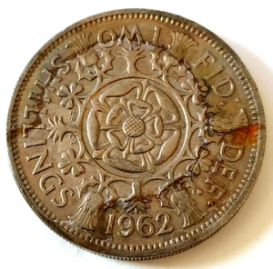 Vintage 1962 Two Shillings Coin Great Britain - Picture 1 of 2