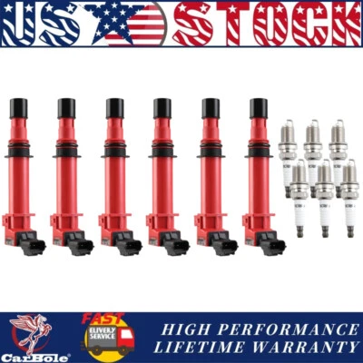 6X Ignition Coil &Spark Plug for 2005 2006 2007 2008 Jeep Grand Cherokee 3.7L V6 - Image 1 of 4