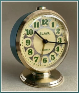 Horloge Réveil Slava , mécanique, déco vintage année 1980's #2625 - Bild 1 von 9