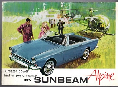 Sunbeam Alpine Series V 1725cc 1965-1968 UK Market Sales Brochure Tourer GT - Image 1 of 3