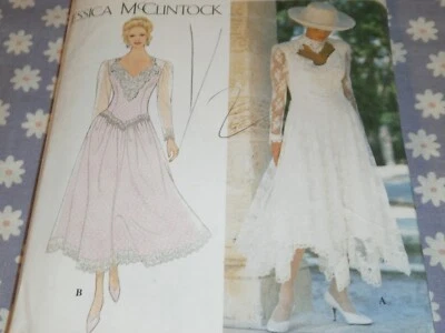 SIMPLICITY 8902 MISSES/PETITE JESSICA McCLINTOCK DRESS PATTERN-UNCUT-12-14-16 - Image 1 of 3