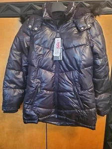 Black justice puffer coat size 12 - Picture 1 of 5