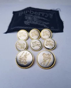 Burberrys Prorsum Knight Metal DOS TONOS Set 8 Repuesto Blazer Chaqueta Botón - Imagen 1 de 5
