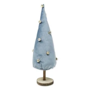 Alberello in velluto con base in legno Alberello arredo natalizio  fatto a mano - Picture 1 of 10