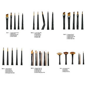 Royal Langnickel Mini Majestic Micro Detail Präziser Pinsel 5 Stück 4200 Serie - Bild 1 von 19