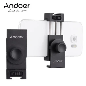 Andoer Ganzmetall Handyhalter Stativhalterung Adapter mit Cold Shoe Montage D4N0 - Bild 1 von 9