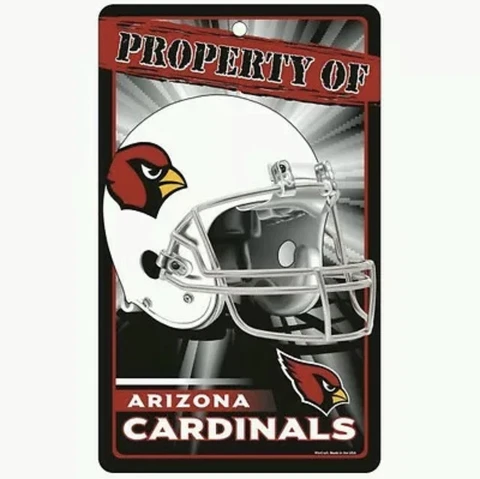 ARIZONA CARDINALS "PROPERTY OF" SIGN FREE SHIPPING! Durable Poster Cover
