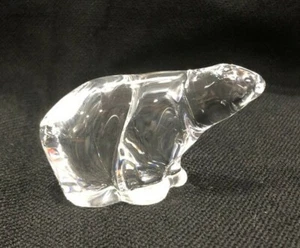 Hadeland Glas Kristall Eisbär Handarbeit Briefbeschwerer Figur Norwegen - Bild 1 von 3
