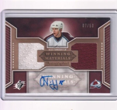 2005-06 UD SPX Winning Materials AUTO Alex Tanguay /50 Colorado Avalanche - Image 1 of 2