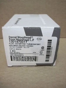 Woodhead 26W10 1301470017 Yellow Plug Locking Non-Nema 10/20A 250/600V 5W 4P - Picture 1 of 8