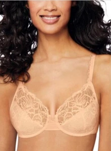 Bali Women's Lace Desire 2-Ply Underwire Comfort Bra, Champagne Nude 5, 34B - Picture 1 of 6