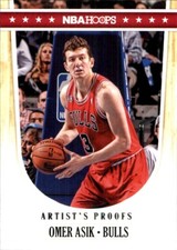 2011-12 Panini Hoops ARTIST'S PROOFS #21 Omer Asik CHICAGO BULLS Turkey