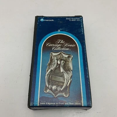Llamador de puerta de casa de carro Amerock mediados de siglo nuevo de stock plata antigua C-9061-AS Foto 1 de 4