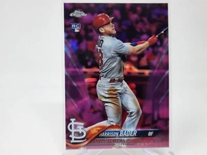 2018 Topps Chrome #40 Harrison Bader Pink Refractor RC Rookie - Bild 1 von 2