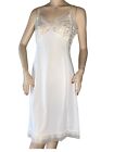 Adorable Vintage Van Raalte Ivory Nylon Slip Dress Nightgown Size 36 Usa 60S