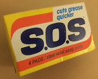 Ancien état NOS 1979 S.O.S. Tampons de savon en laine d'acier boîte scellée non ouverte de 4 publicités