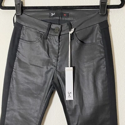 Pantalones de mezclilla ajustados 3x1 talla 25 bloques de colores recubiertos negros para mujer’s Foto 1 de 4