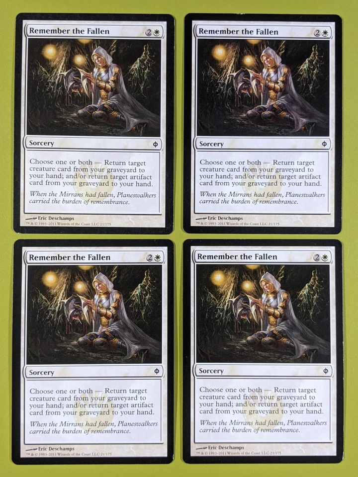 Remember the Fallen x4 New Phyrexia 4x MTG Magic the Gathering Playset - Image 1 of 1