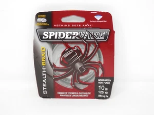 Spiderwire Braided Stealth Fishing Line • Moss Green 10 lb / 125 Yard Spool New - Picture 1 of 6