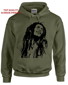 Bob Marley Inspired Reggae Hoodie Smoke Weed Jamaican Rasta Lion Hoody Christmas - Bild 1 von 3