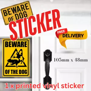 Beware Of The Dog A6 Sign Vinyl Sticker Printed Security - Picture 1 of 2