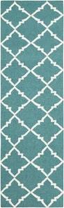 Surya FT-221 Frontier Flatweave Global Rectangle Teal 2'6" x 8' Area Rug - Picture 1 of 1