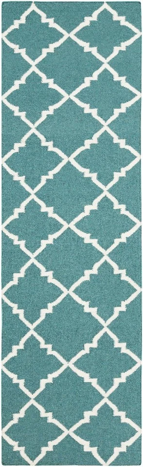 Surya FT-221 Frontier Flatweave Global Rectangle Teal 2'6" x 8' Area Rug - Image 1 of 1