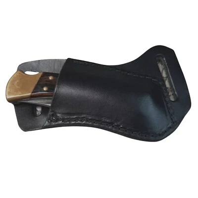 Custom Cross Draw Right Hand Leather Knife Sheath That Fits A Buck 110 Knife. - Image 1 of 4
