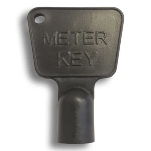 BLACK Service Utility Meter Key Triangle Gas Electric Water Replacement Key - Picture 1 of 2