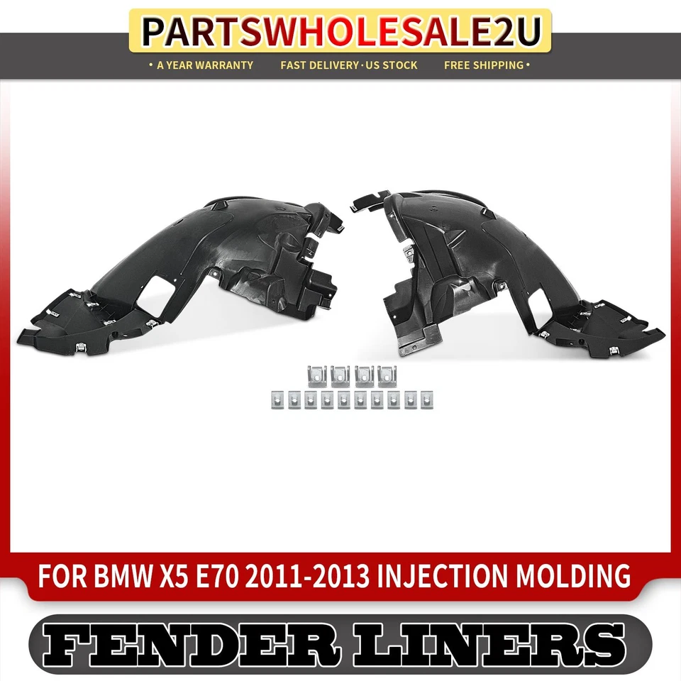 2 шт передних боковых внутренних накладок на крыло защита от брызг щиток для BMW X5 E70 2011-2013 - Изображение 1 из 4