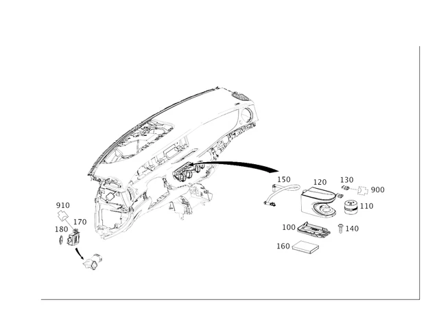 Mercedes Benz E300 E63 AMG S 2017-2023 Housing Perfume Atomizer 2228900100 - Image 1 of 1