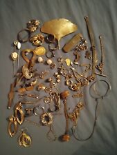 Vintage Gold Filled & Tone Jewelry Scrap Lot 216 Grams