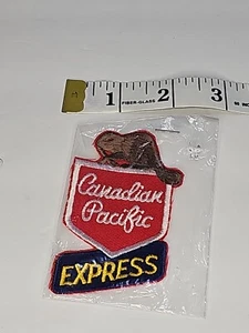 TOPPA RICAMATA VINTAGE CANADESE PACIFIC EXPRESS 2x3" - Foto 1 di 2