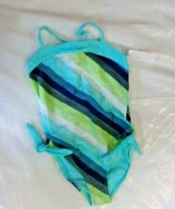 NWT Girls Size Small (6/7) * OLD NAVY * 1-Pc Striped Swimsuit - Picture 1 of 3