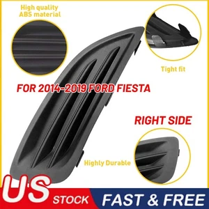 Fog Light Cover Passenger Right Side Black D2BZ15266AA For 2014-2019 Ford Fiesta - Picture 1 of 9