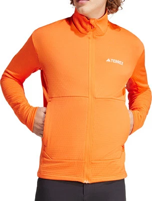 adidas Terrex Multi Light Full Zip Mens Walking Top Orange Long Sleeve Outdoor - Image 1 of 4