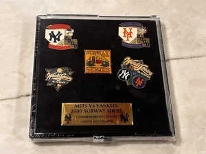 New York Yankees Vs Mets 2000 Subway Series Limited To 5000 Edition 5 PinSet NEW - Picture 1 of 8