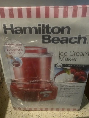 Hamilton Beach 68881Z 1,5 cuartos de galón de capacidad roja nueva caja abierta Foto 1 de 3
