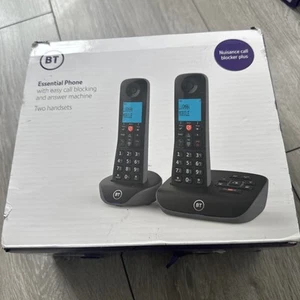 BT Essential Twin Cordless Home Phone Nuisance Call Blocker - Zdjęcie 1 z 6