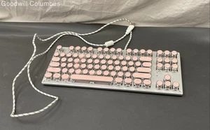 Vintage 14.5” Pink Mechanical Light Up Keyboard - Photo 1/6