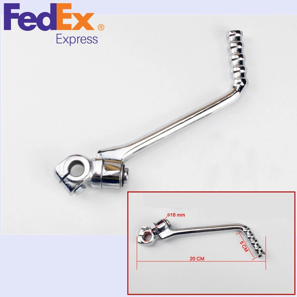 16mm Chrome Kick Starter Lever For 50cc-160cc Dirt Pit Bike ATV Quad Motorcycle - Изображение 1 из 4