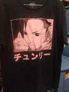 Street Fighter Anime Large Tshirt 👕 Black Tee Chun Li - Picture 1 of 7